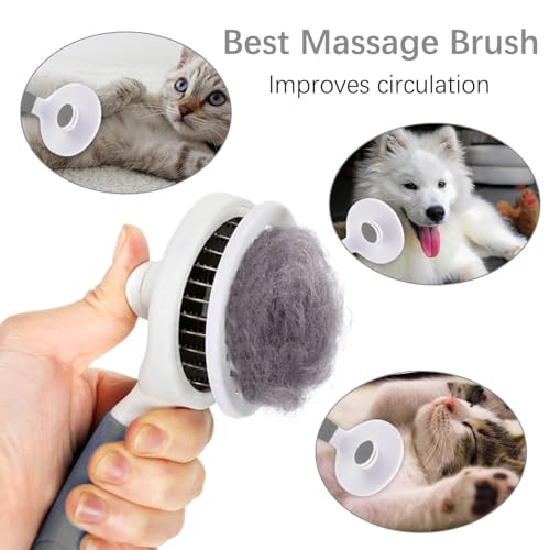 Self Cleaning Slicker Brush (1Pack Gray)