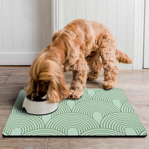 Dog Food Mats for Floors Absorbent (XL(24"×32") / 01-Green)