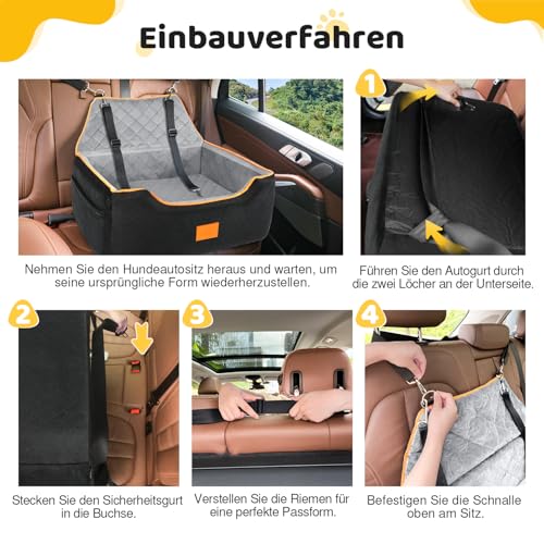 Dog Car Seat for Medium (Black/Gray)