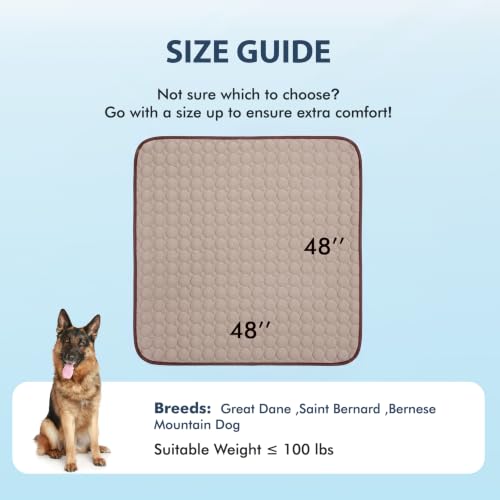 Summer Cooling Mat & Sleeping Pad (48" x 48" / Brown)