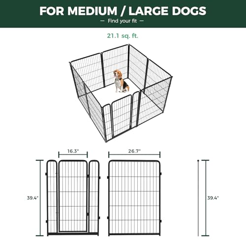 Homeplus Indoor Dog Playpen with Fence (Black / 40"H)