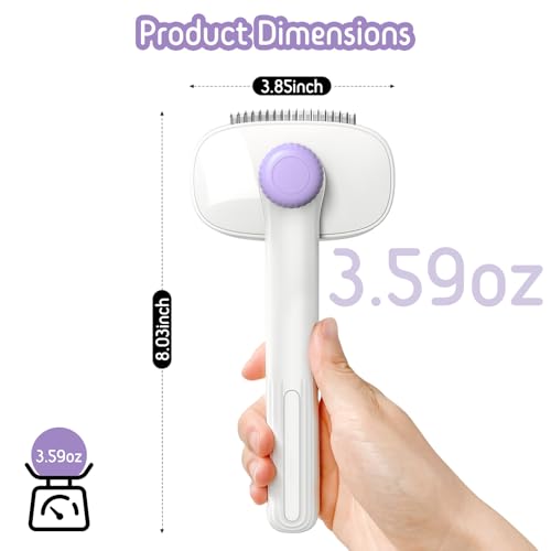Dog & Cat Brush for Shedding (Purple)