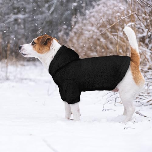 Fuzzy Dog Sweaters for Large Dogs Pet Hoodie Clothes Warm Soft Pet Coats Hooded Sweatshirt Dog Hoodie for Large Dogs (Large / Purple)
