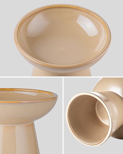 2 Pack Elevated Cat Food Bowls (Brown)