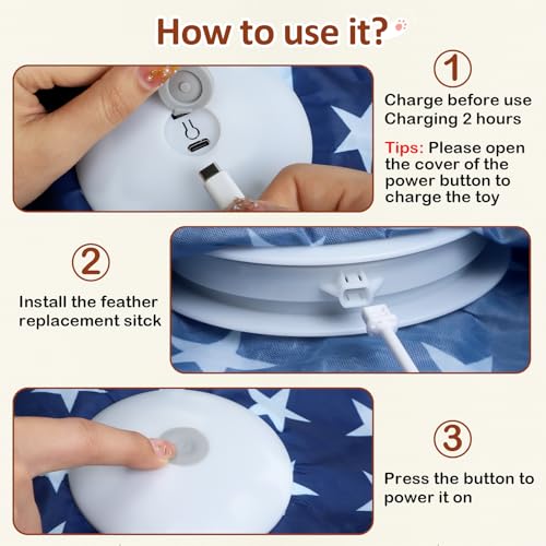 Interactive Cat Toy Rechargeable (Dark Blue)