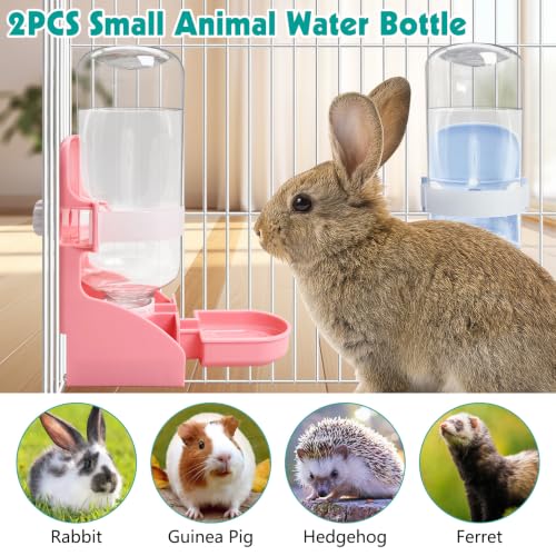 Rabbit Water Bottle (2PCS Water Dispenser, Blue+Pink)