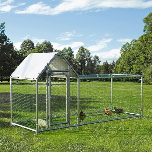 Small Metal Chicken Coop (118"L x 39.5"W x 59"H)