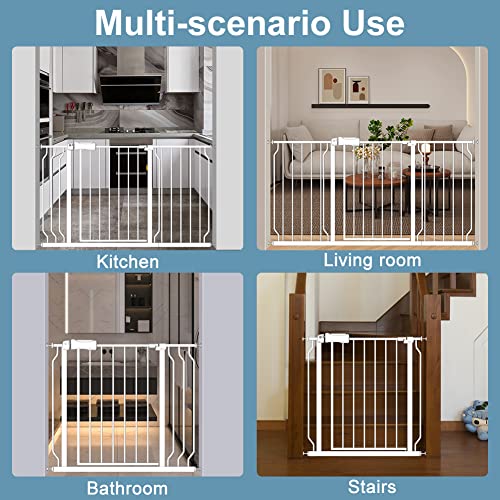 Extra Wide Baby Gate 4.72in Extensions Walk Through Baby Gate Pressure Mount Auto Close Child Safety Gates (4.72"/12cm)