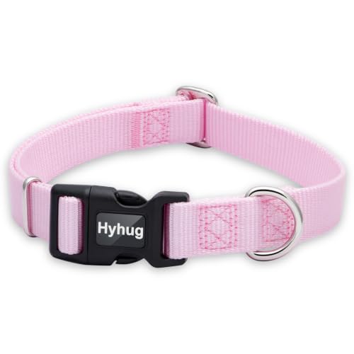 Dog Collar Heavy Duty Nylon Quick Release Adjustable for Small Dogs (Small / Pirouette Pink)