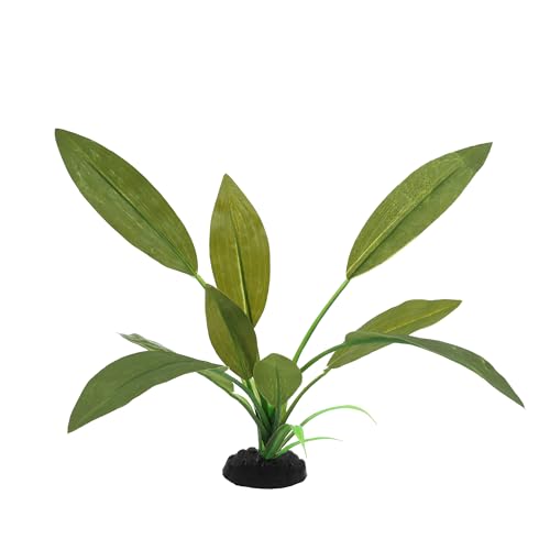 2 Pack 12 Inch Aquarium Silk Aquarium Plants (Green C / 12 Inch)