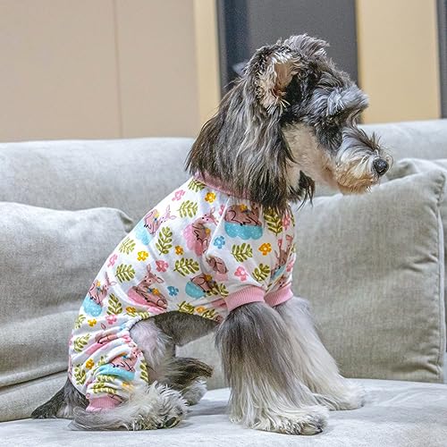 Small Dogs Outfit Soft Puppy Onesies Pjs Dog Pajamas Pet Coat Cat Apparel Comfy Doggie Jumpsuit Bodysuit for All Seasons (Deer / Medium)