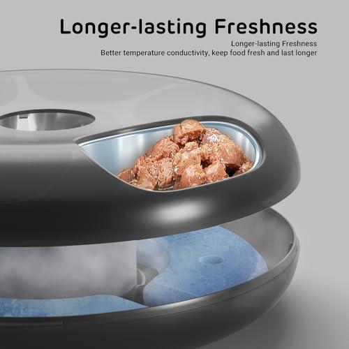 Donut Frost WiFi 6 Meal Automatic Wet Food Feeder with Ice Packs (Fusion Black)