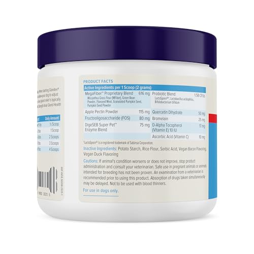 Glandex for Dogs Advanced Strength Anal Gland Fiber Powder (8.5 oz)