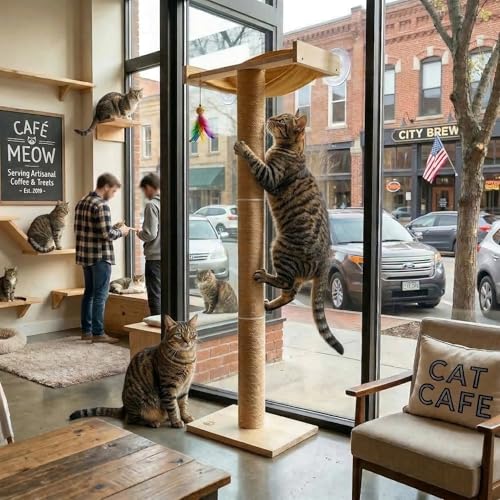 Cat Window Perch with Scratching Post (standard)