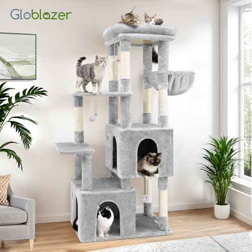 Heavy Duty Cat Trees for Big Cats Maine Coon (Cloud Grey / 61inch)