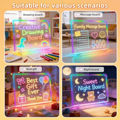 Led Note Board with 14 Highlighters (Warm White)