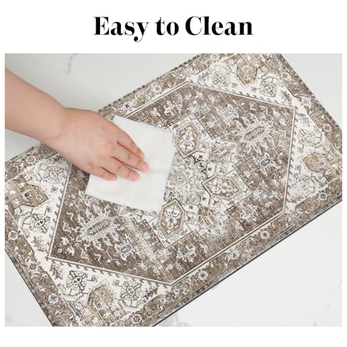 Dog Food Mats for Floors (Brown / Xl(24"×32"))