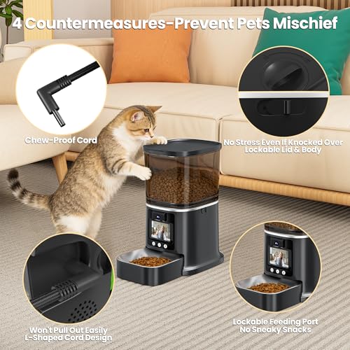 Automatic Cat Feeder with Camera (BLACK)