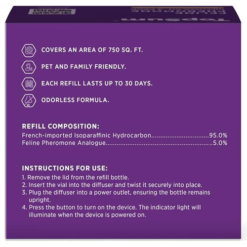 Cat Calming Pheromone Diffuser (Purple / 3.19 Fl Oz)