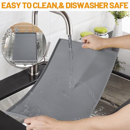 Dog Feeding Mat (Grey / 24"l X 16"w)