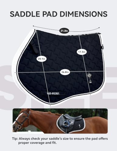 Close Contact Saddle Pad for Horses (Black)