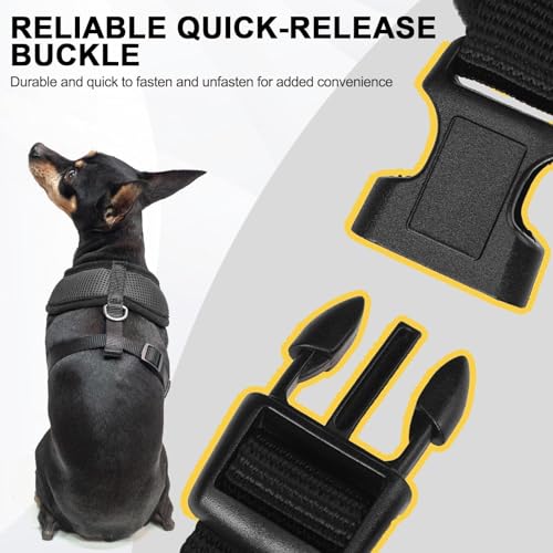 Small Dog Harness (XS (NECK: 10", CHEST: 10"-14") / Black)