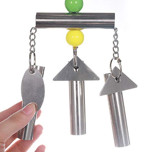 Bird Stainless Steel Bell Toys Hanging Pipe Chew Bite Toy