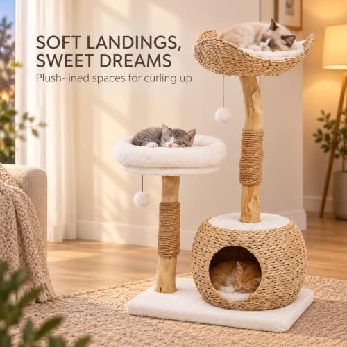 Cat Tree Tower for Indoor Cats (natural)