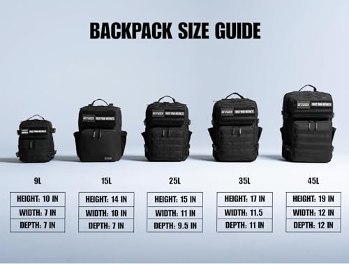 9L Mini Backpack 1000D Compact Gym EDC Bag (Nightshade Edition)