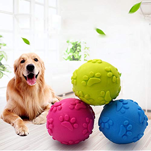 Dog Toys Dog Balls for Small Medium Large Dogs Squeaky Toy Balls 3 Pcs