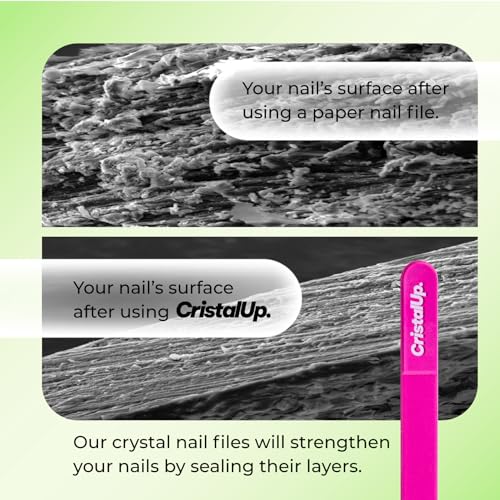 Cristal UP Glass Nail File for Purse (Pink Lemonade/ Fuchsia)