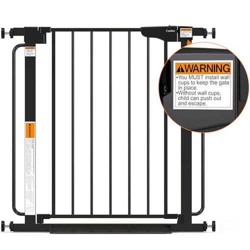 30.4 56.8" Extra Wide Baby Gate (Black / 30.4"-56.8" W x 30.5" H)