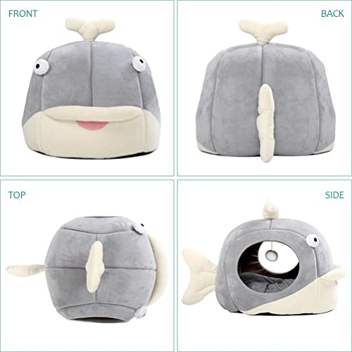 Cat Beds for Indoor Cats (Dolphin Gray / M)