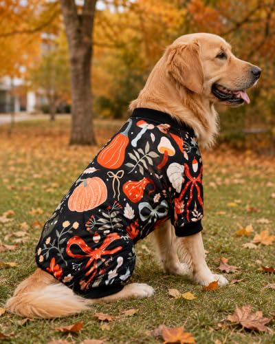 4 Pack Fall Leaf Dog Pajamas for Large Dogs (XX-Large)