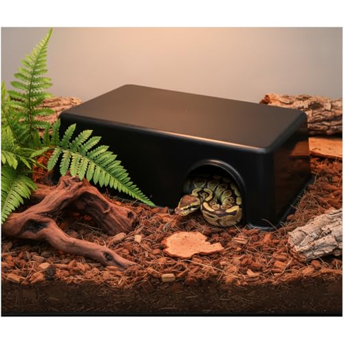 Extra Large Reptile Hide Box Cave (Black / XXL 4 Pcs)