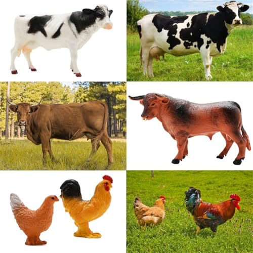 66PCS Mini Farm Animal Barn Toy with Tractor Trailer Fence for Kids Ages 3+ (Farm Animals Toys)