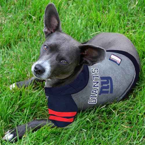 NFL New York Giants Hoodie for Dogs & Cats. NFL Football Licensed Dog Hoody Tee Shirt (Medium / New York Giants)