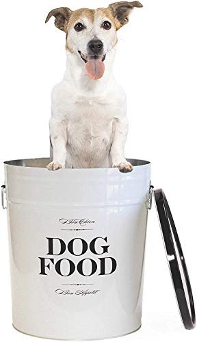 Bon Chien Dog Food Storage Canister (Black & White)