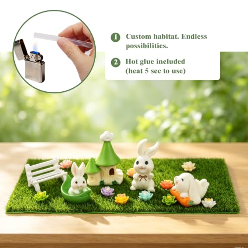 Acrylic Jumping Spider Enclosure Kit 27PCS with Decor (white-Pastoral)