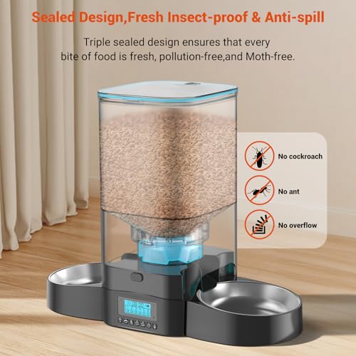 5L Automatic Cat Feeder for Two Cats