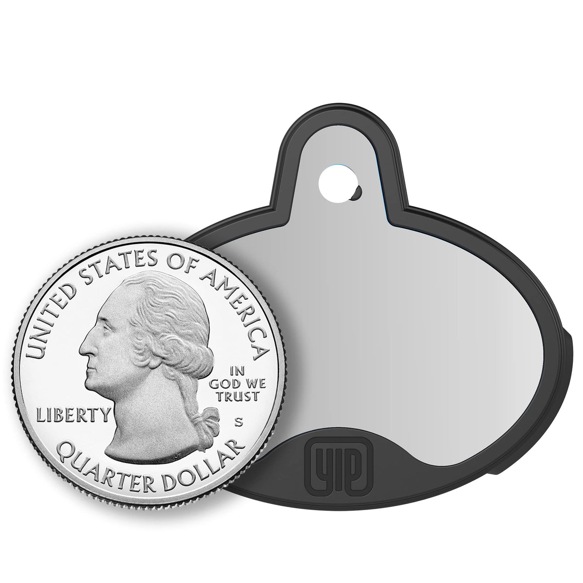 ID & Custom Engraved Dogs Tracker (Silver)