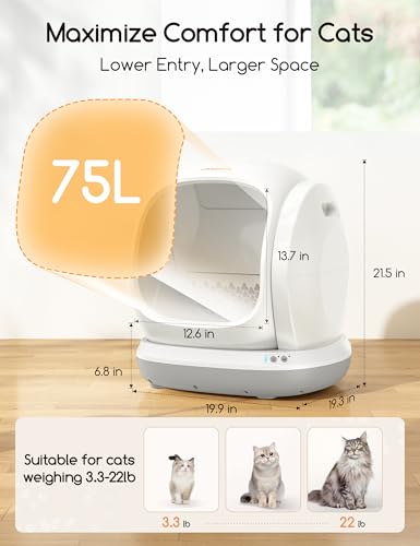 Self Cleaning Cat Litter Box (Gray)