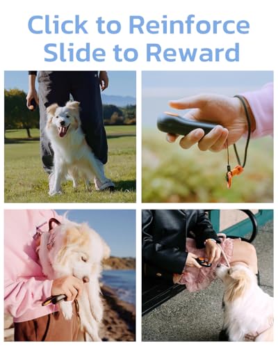 Dog Training Clicker & Dog Clicker with Treat Storage (Blue)