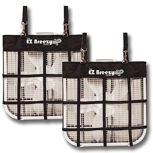 EZ Breezy Box Fan Holder (2 Pack Black)