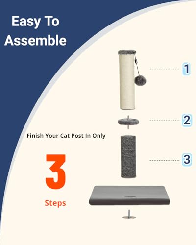 Cat Scratching Post (21.6" / Light Gray)