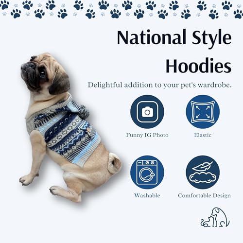 Cute Sweater for Dogs and Cats Soft Flannel Pet Outfit Warm and Cozy Animal Hoodie Small to Large Pet Clothes for Halloween Parties and Everyday Wear (Medium)