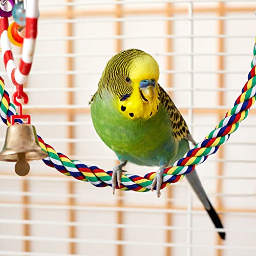 2 Pcs Bird Rope Perches Climbing Rope Cage Accessories (21.6 Inch)