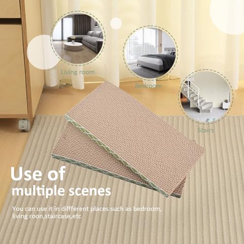 Cat Scratcher Cardboard Scratching Pads Scratch with Catnip 2PCS Reversible Corrugated Cardboard (M-2PCS)