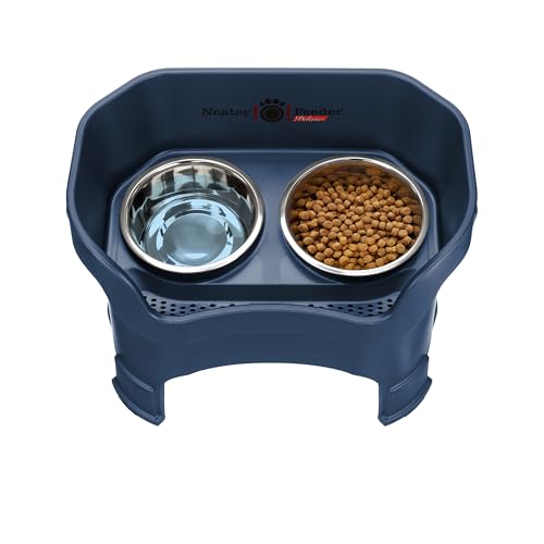 Neater Feeder Deluxe Mess (Large + Standard Bowl / Dark Blue)
