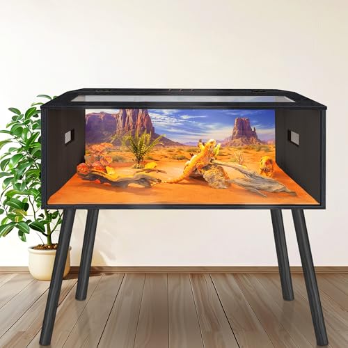 80 Gallon Reptile Tank (Black / 80 gallons,48x20x20 inch)